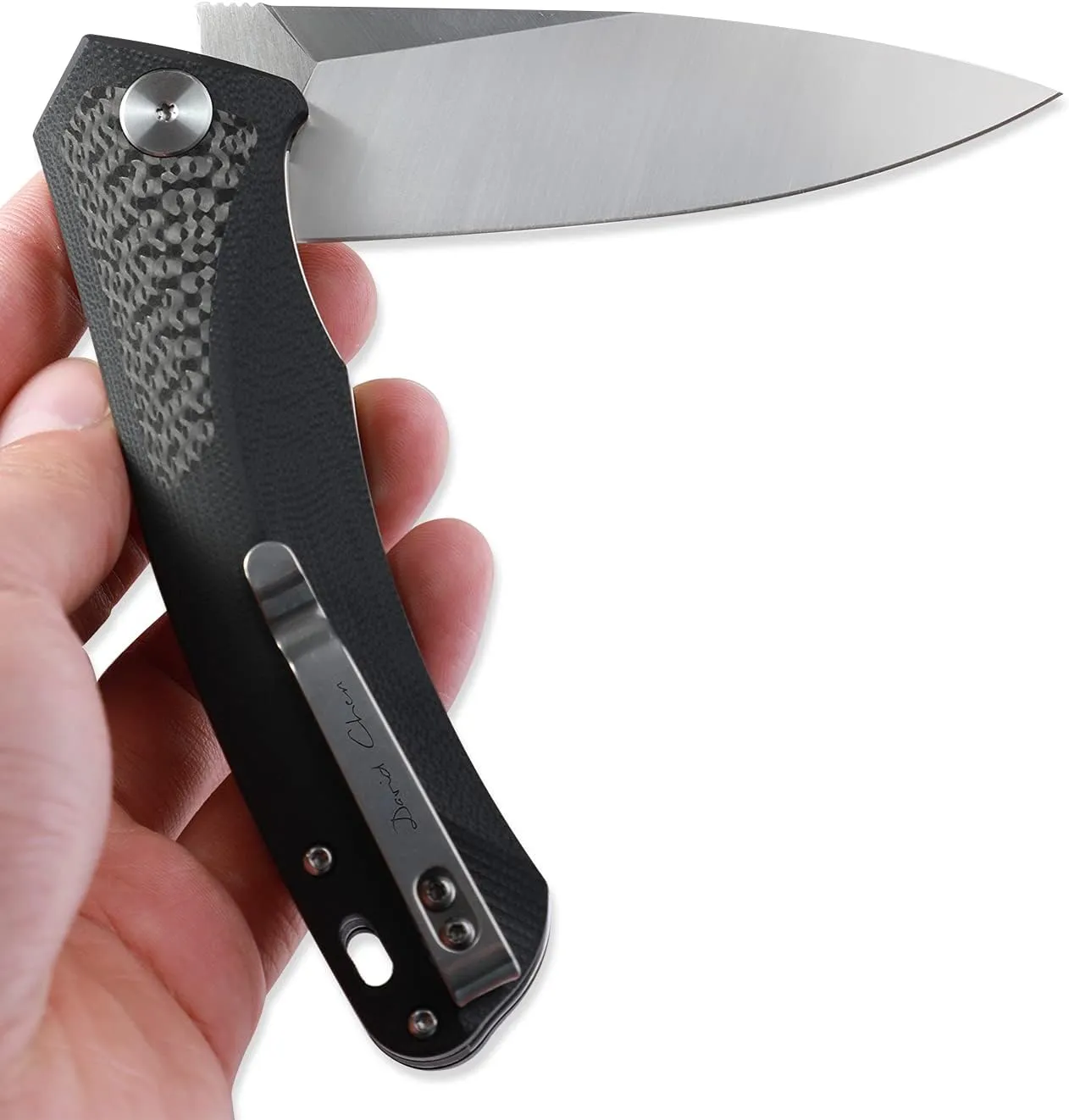 Petrified fish PF838CS 3.74" D2 steel flipper folding knives outdoor pocket knife G10 Carbon fiber handle camping hunting EDC tool
