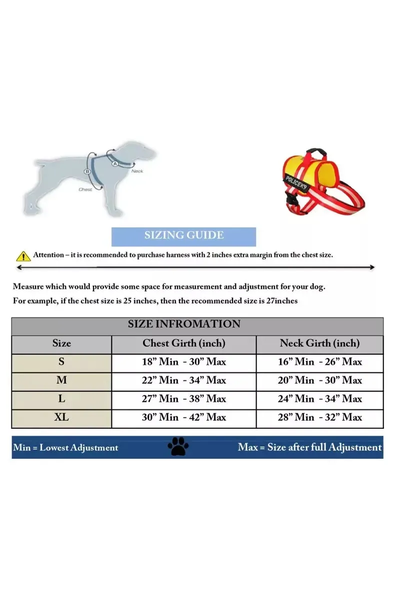 Petshop7 Service Dog Safety Harness (Red , X-Large)