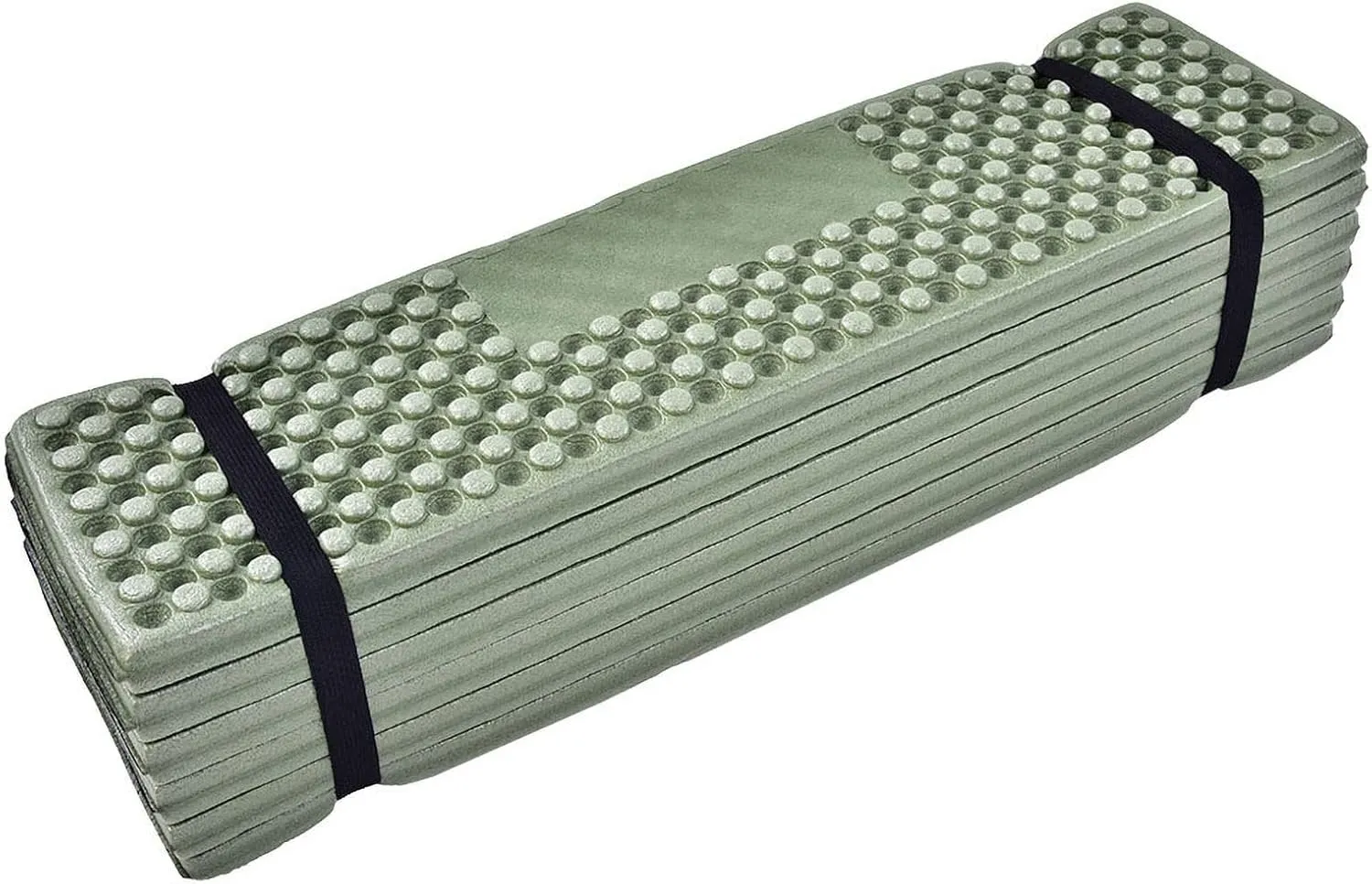 Pilipane Ultra Lightweight Inflatable Sleeping Mat, Outdoor Foam Camping Mat, Folding Beach Tent Sleeping Pad Watertight Mattress for Camping, Backpacking, Hiking(墨绿)