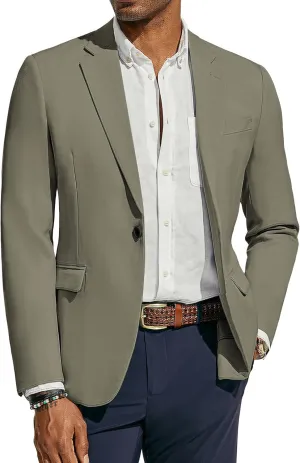 PJ PAUL JONES Men's Lightweight Sport Coat Casual One Button Blazer Breathable Sportcoat