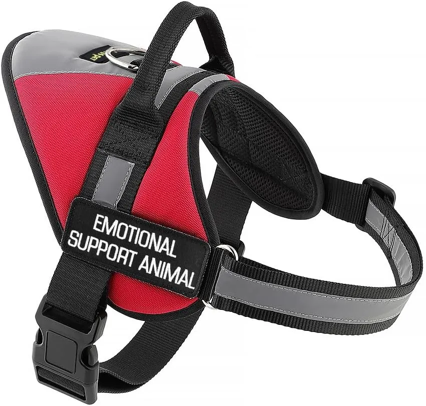 Plutus Pet Emotional Support Dog Vest, No Pull Dog Vest Harness with Easy Control Handle, Reflective Breathable Soft Padded and Adjustable, for Small Medium Large Dogs