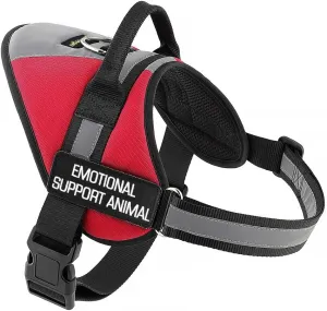 Plutus Pet Emotional Support Dog Vest, No Pull Dog Vest Harness with Easy Control Handle, Reflective Breathable Soft Padded and Adjustable, for Small Medium Large Dogs