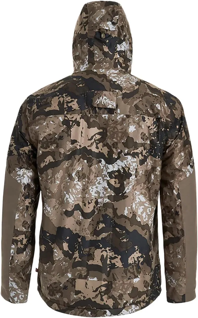 Pnuma Men's Torrent Hunting Whisper-Quiet Waterproof Adjustable Hood Insulated Comfortable Camo Jacket, Caza Ov