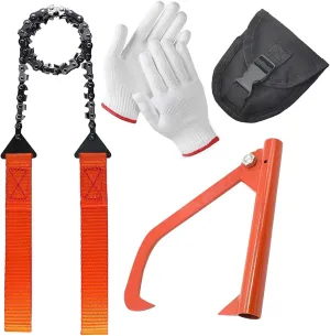 Pocket Hand Chainsaw Portable Pocket Chainsaw for Camping Outdoor Survival Wood Cutting Wire Hiking Hand Tool Nylon Handle Chainsaw