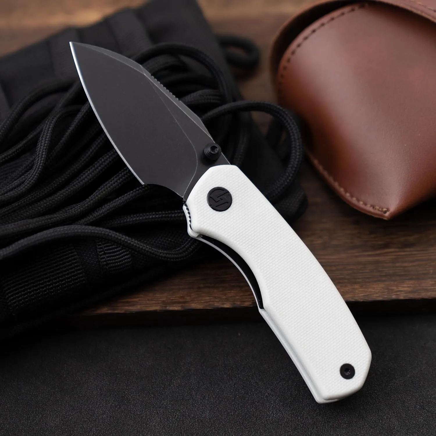 Pocket Knife, 2.36'' 14C28N Steel Blade G10 handle, Small EDC Knife with Pocket Clip for Men Women, 2.2oz-G057WB