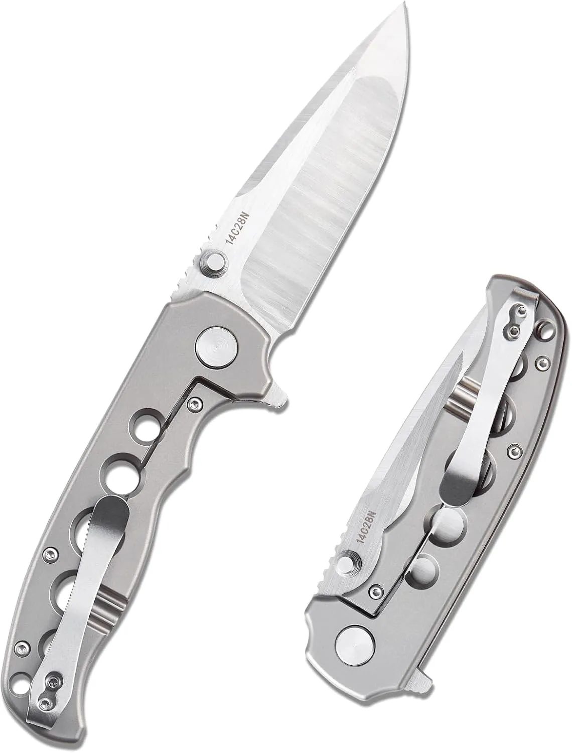 Pocket Knife, 3.4" Small Pocket Knife Set with Clip Stainless Steel Blade, Superior Pocket Knife for Women Man, Folding Pocket Knife for Camping Hiking Outdoors Daily, Assult Team No.1