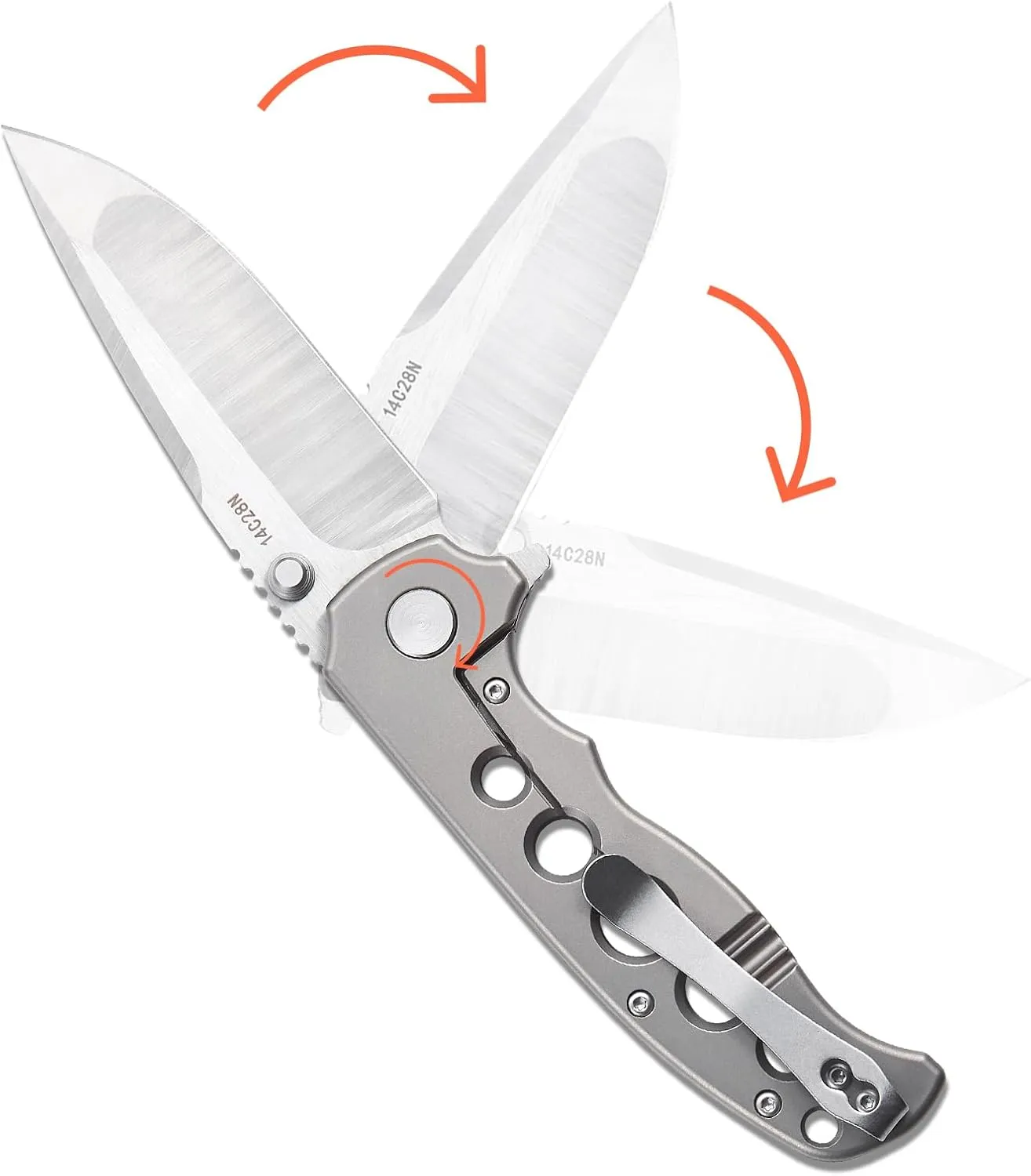 Pocket Knife, 3.4" Small Pocket Knife Set with Clip Stainless Steel Blade, Superior Pocket Knife for Women Man, Folding Pocket Knife for Camping Hiking Outdoors Daily, Assult Team No.1