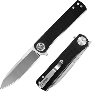 Pocket Knife, Folding Knife with Clip, Tactical Knives with Liner Lock and G10 Handle, D2 Small EDC Knife for Men and Women Camping Survival W3896 (Black)
