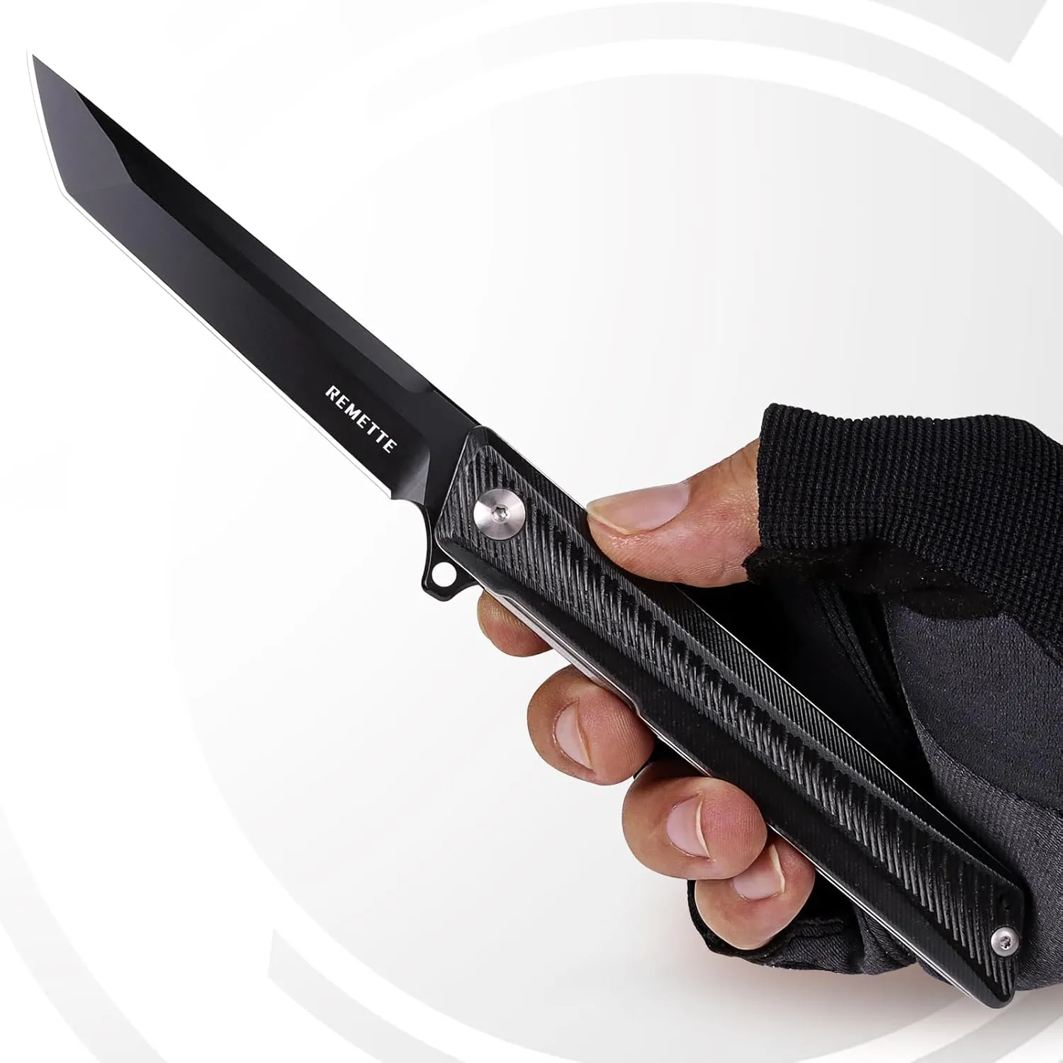 Pocket Knife GD22K, Flipper Open 3.6" D2 Steel Tanto Folding knife with Durable G10 Handle,Men Women Everyday Carry EDC Knife,Sharp Camping Hiking Daily Work Knives