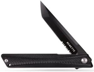 Pocket Knife GD22K, Flipper Open D2 Steel Tanto Folding knife with Durable G10 Handle,Men Women Everyday Carry EDC Knife,Sharp Camping Hiking Daily Work Knives