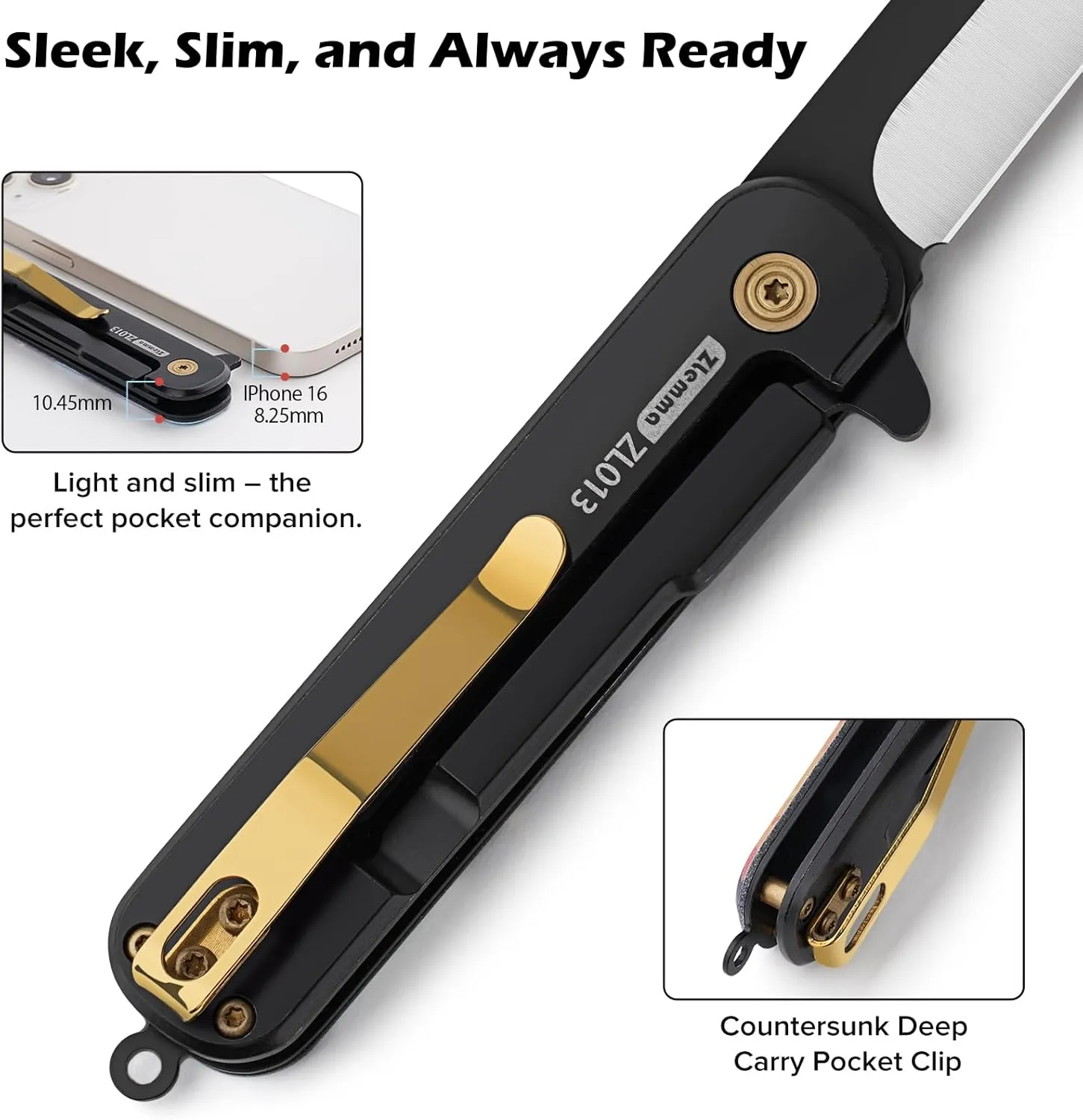 Pocket Knife Set with Clip & Sheath, Lanyard, First Pocket Folding Knife with Rounded Tip for Boys/Girls, Beginner, Black Oxidized Blade 420J2 Stainless Steel-Space Pattern Handle