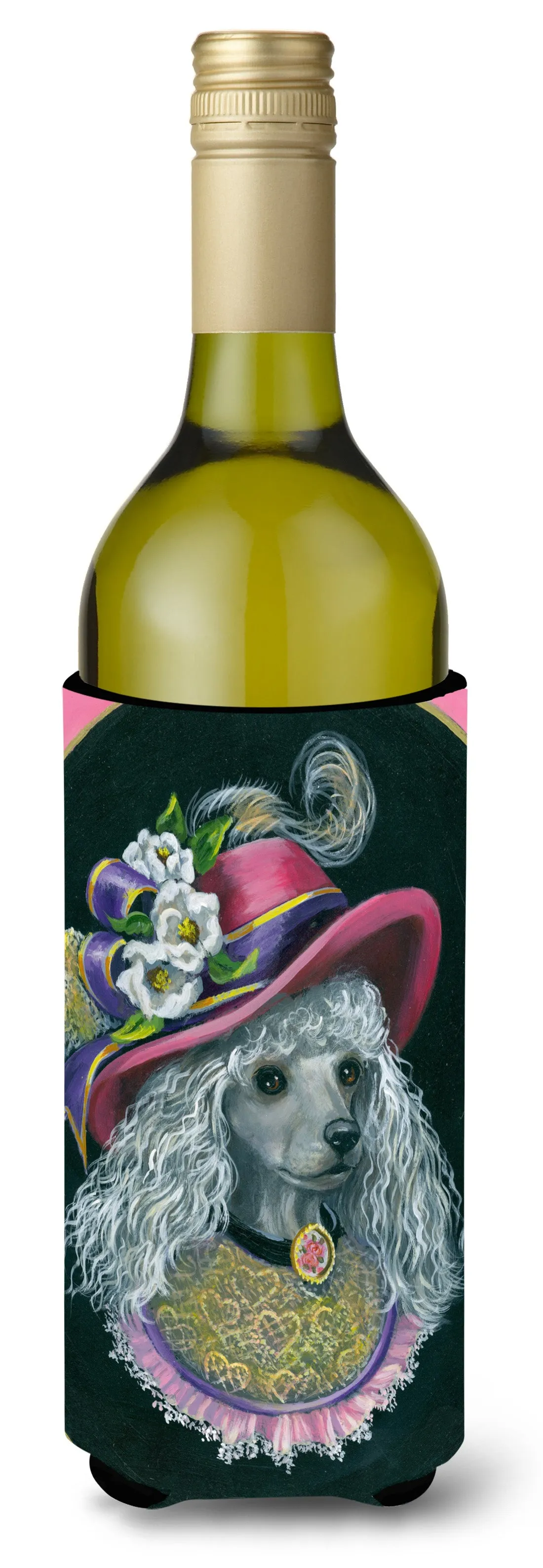 Poodle Lady Alexandria Wine Bottle Hugger PPP3148LITERK