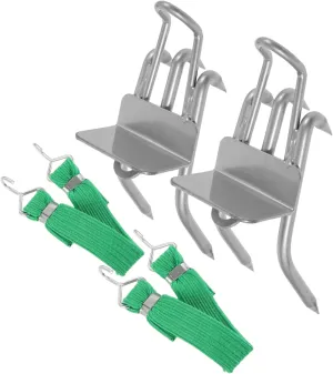 POPETPOP 1Set Tree Climbing Gear with Spikes Durable Metal and Design Comfortable Foot Plates for Arborist Use and Tree Harvesting Easy to Carry Climbing Tool
