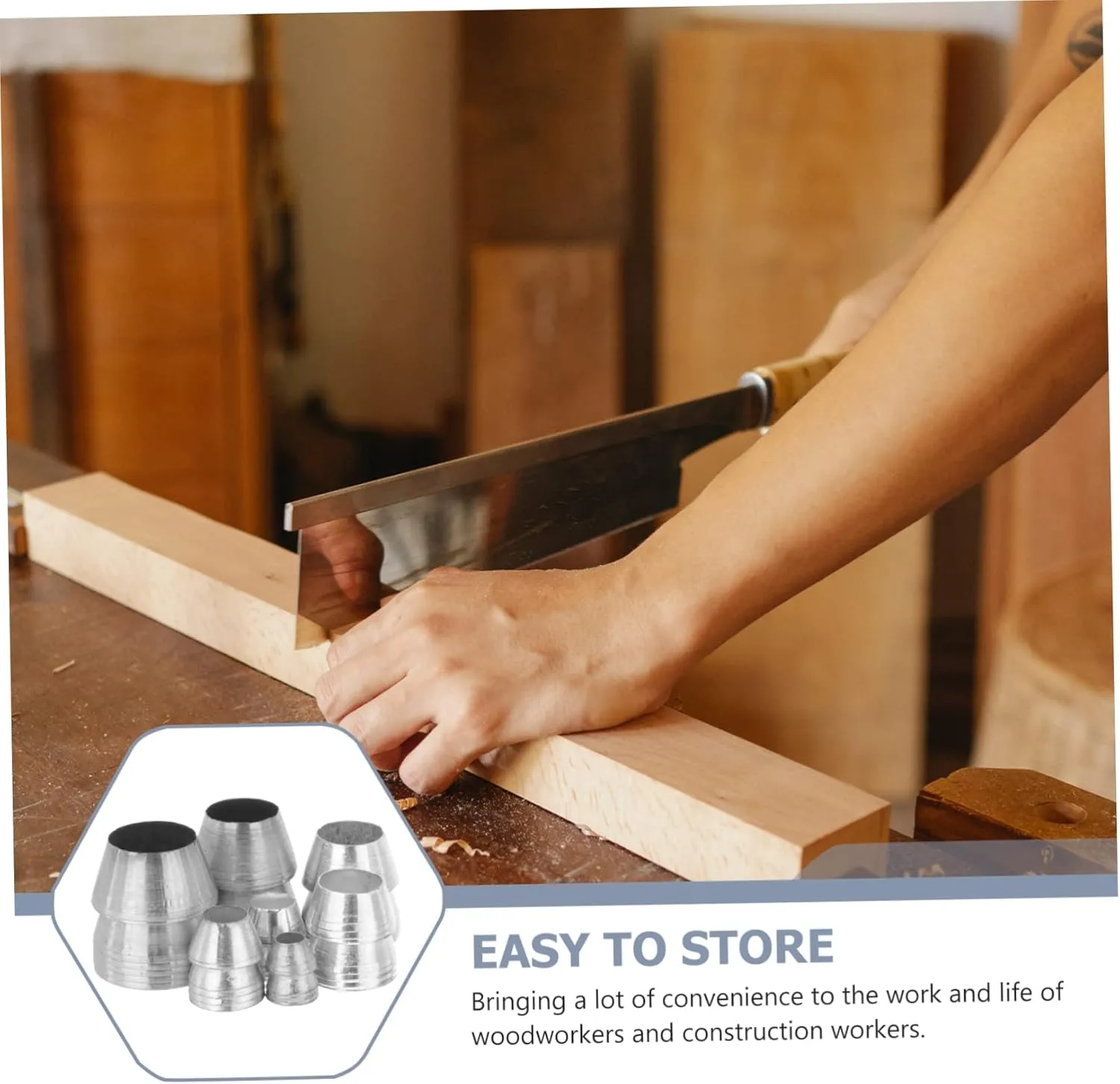 POPETPOP 2sets Splitting Wedge Hand Metal Wedges Axe Handle Kit Safety Conical Handle for Hammer 14pcs*2