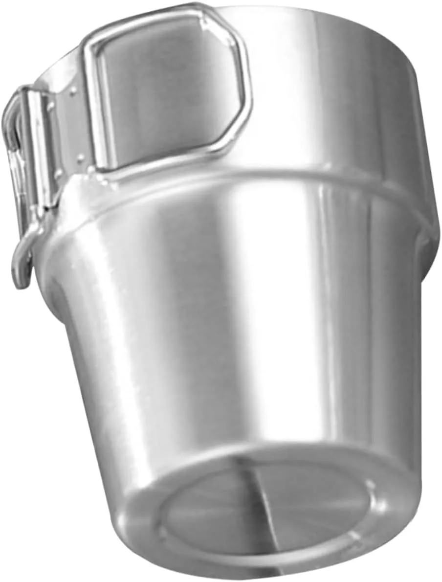 POPETPOP 3pcs Metal Cups Camping Cup Stainless Steel Travel Collapsible for Outdoor Adventure