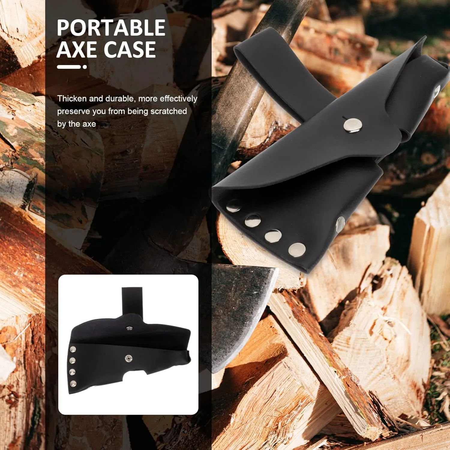 POPETPOP Portable Axe Durable Protective Cover for Hatchet Riveted Enclosure for Camping Outdoor Use Functional Stylish Axe Sleeve for