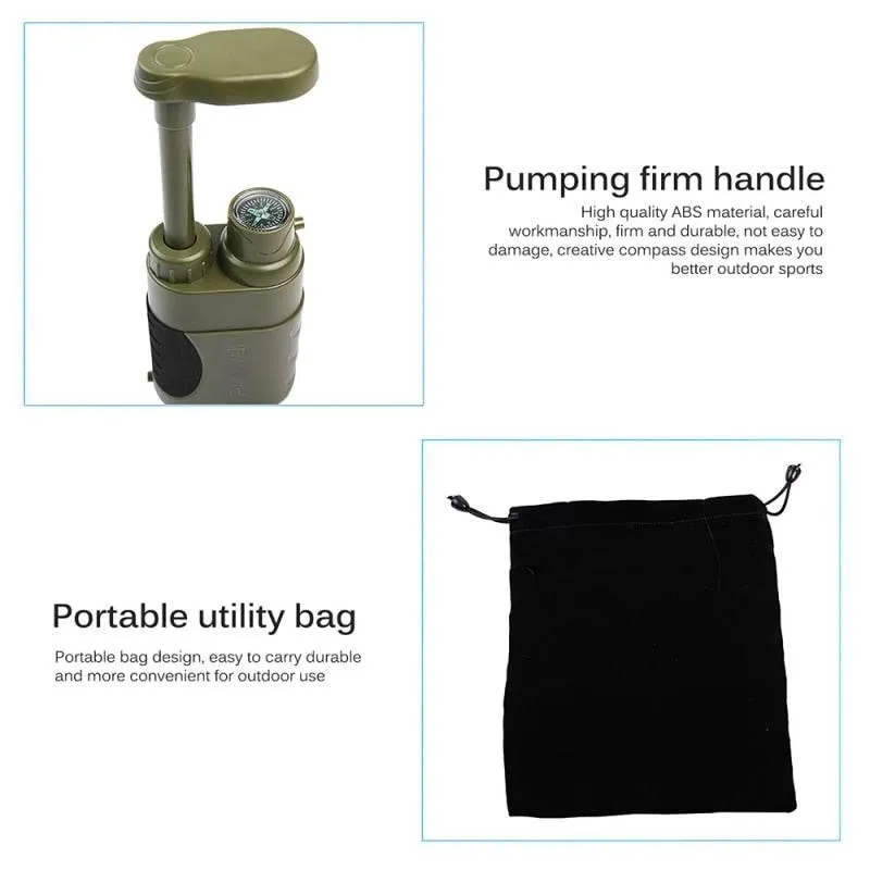 Portable Outdoor Water Filter - Camping Survival Tool