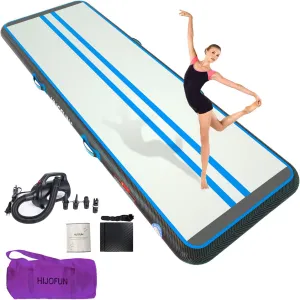Premium Air Mat Tumble Track Inflatable Gymnastics Tumbling Mat 6.6ft 10ft 13ft 16ft 20ft 23ft 26ft Training Mats 4/8 inches Thick 3.3ft/6.6ft Wide for Kids Home/Training/Yoga with Pump