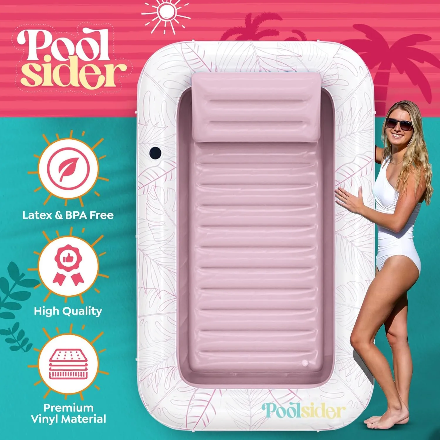 Premium Inflatable Tanning Pool Lounger | Inflatable Tanning Bed for Adults | Multipurpose Pool Floats Adults | Inflatable Pool Float | Tanning Float