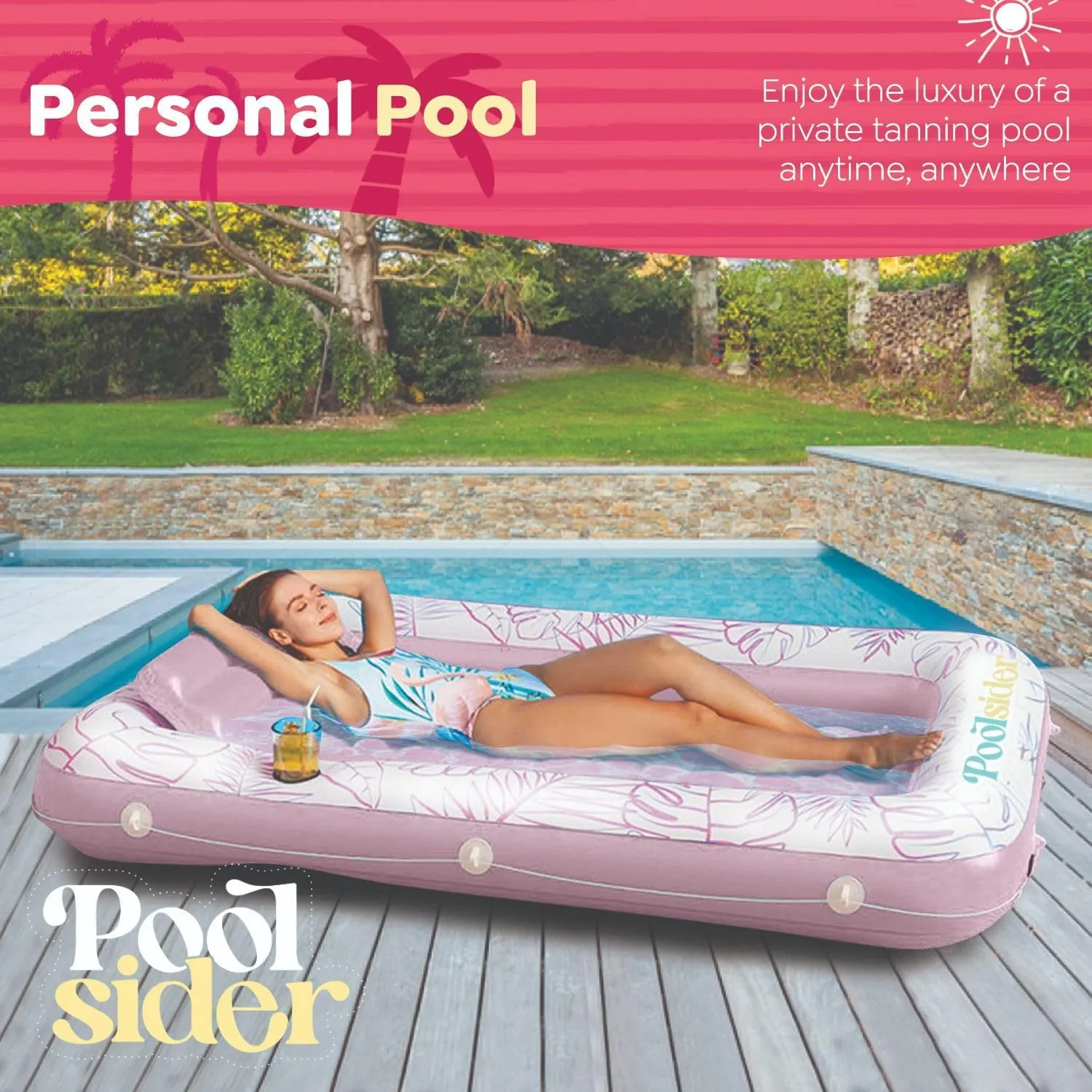 Premium Inflatable Tanning Pool Lounger | Inflatable Tanning Bed for Adults | Multipurpose Pool Floats Adults | Inflatable Pool Float | Tanning Float