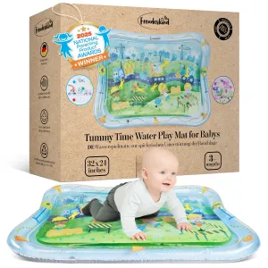 Premium Water Play Mat XXL – Award-Winning Inflatable Tummy Time Water Mat – Sensory & Motor Development Designed by Professional Educators – Certified 100% Baby-Safe Materials