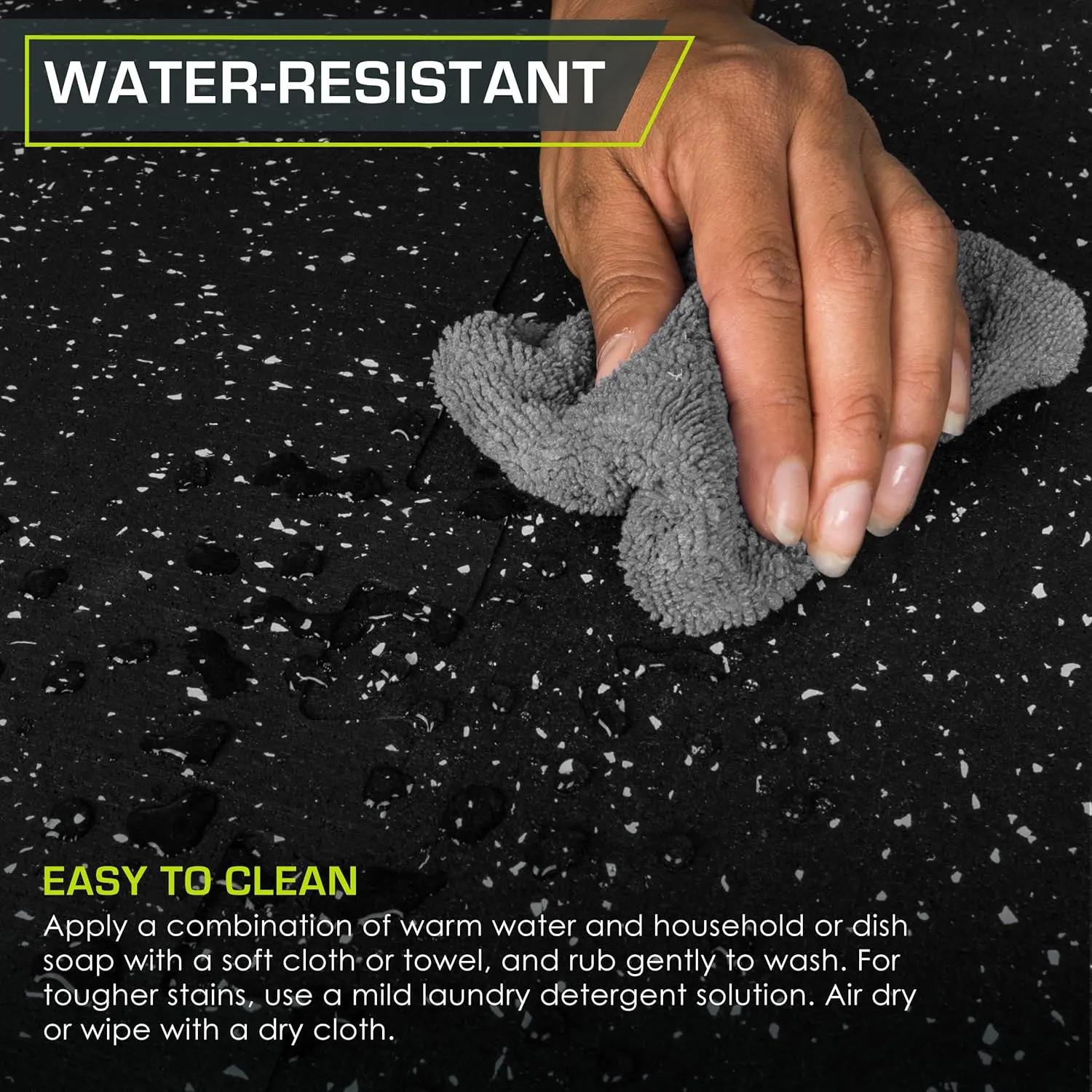 ProsourceFit Rubber Top Exercise Puzzle Mat