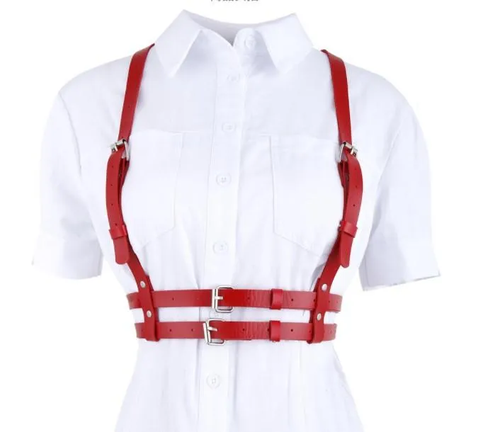 PU leather adjustable layered harness