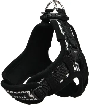 Puppia Spring and Summer Fashion X Type Dog Harness, Black_Egon, Medium