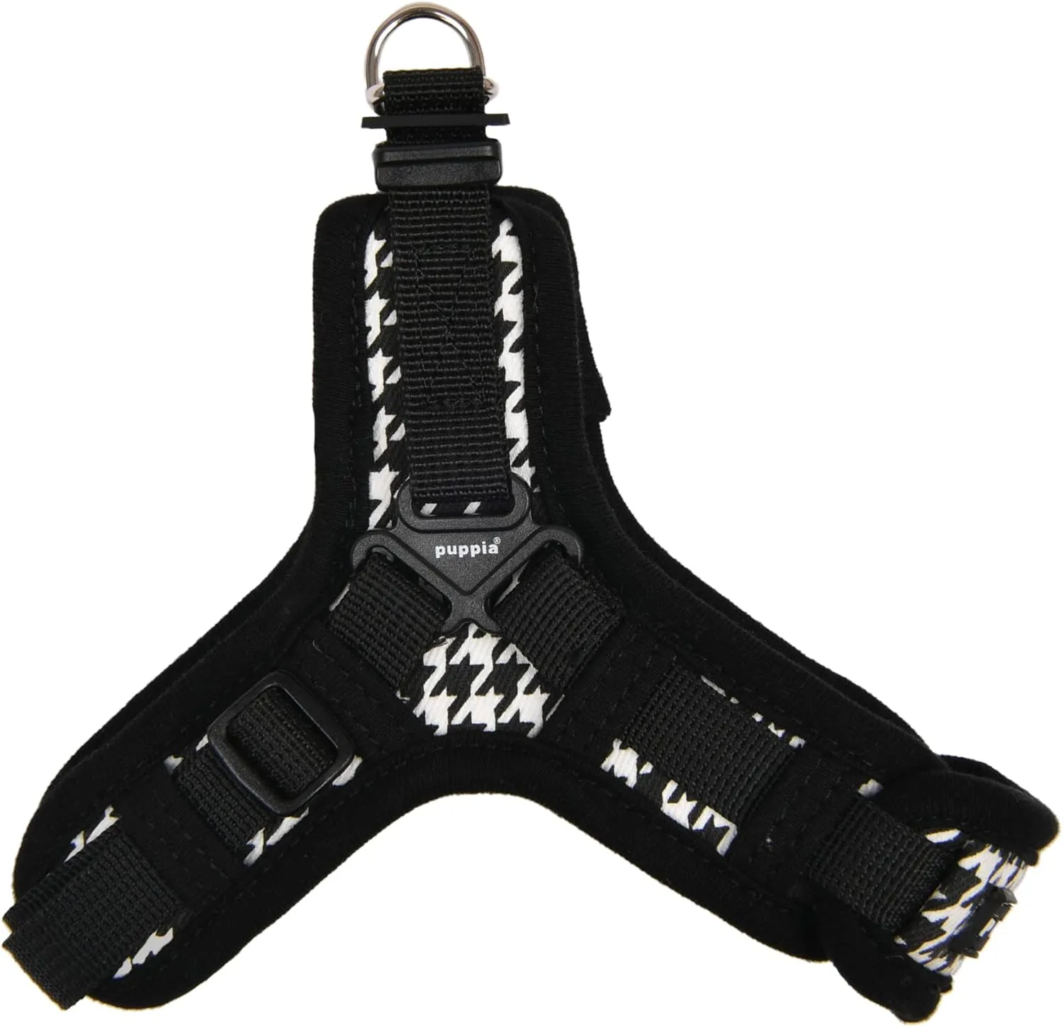 Puppia Spring and Summer Fashion X Type Dog Harness, Black_Egon, Medium