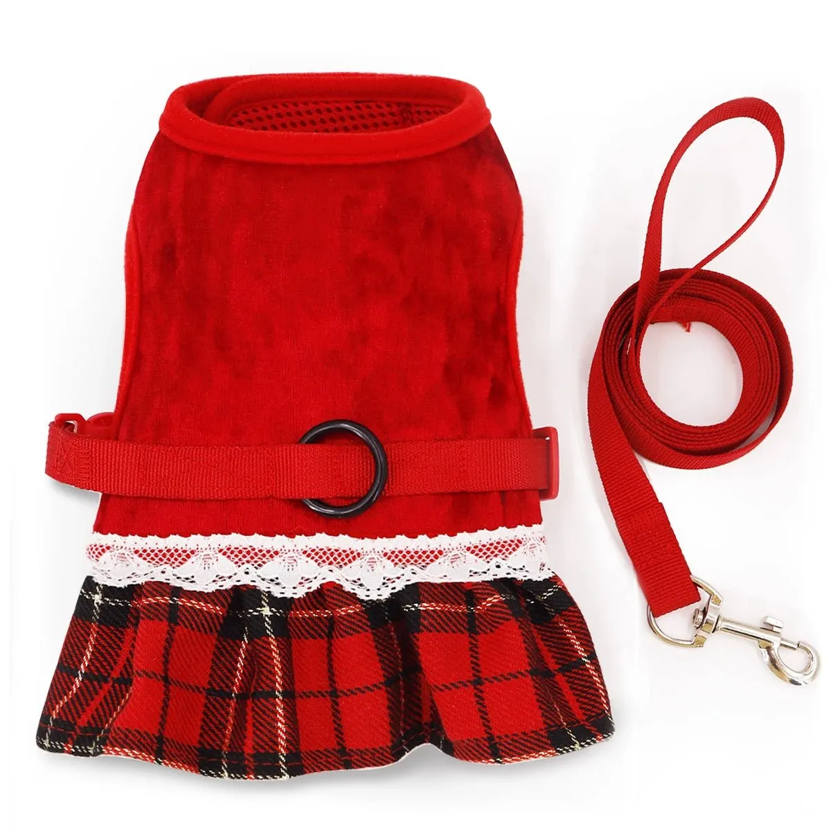Rabbit Dress Harness and Leash Set - Adjustable, Soft, No-Choke Design for Small Pets