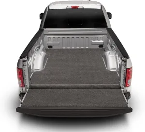 RealTruck BedRug BedMat | Fits 2020-2025 Chevrolet Silverado/GMC Sierra 2500, 3500 HD w/Out Multi - Pro Tailgate, 98.2 Bed, Models w/Non Liner/Spray-in | Charcoal Grey, BMC20LBS