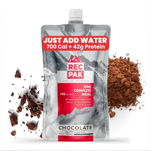 RecPak Performance Ultralight Instant Meals For Your Next Adventure | 700 Cal 42g Protein I Chocolate (3-Pack)