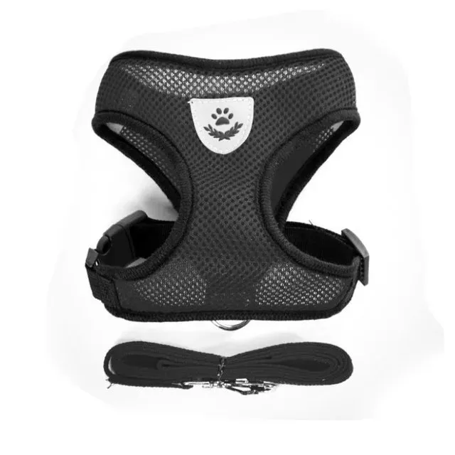Reflective Adjustable Pet Harness for Small Dogs and Cats - Comfortable & Safe Design