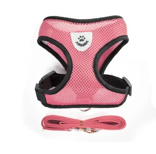 Reflective Adjustable Pet Harness for Small Dogs and Cats - Comfortable & Safe Design