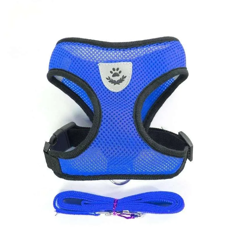 Reflective Adjustable Pet Harness for Small Dogs and Cats - Comfortable & Safe Design
