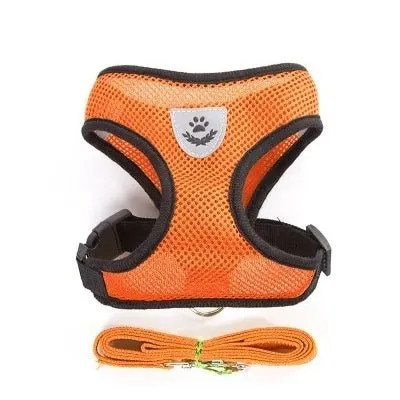 Reflective Adjustable Pet Harness for Small Dogs and Cats - Comfortable & Safe Design