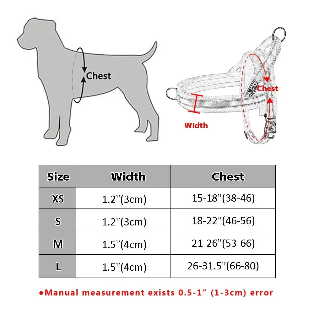 Reflective Padded Harness For Comfortable Walks