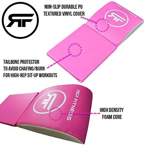 REP FITNESS Ab Support Mat with Optional Tailbone Protector - Abdominal Exercise Mat for Situp and Core Workouts