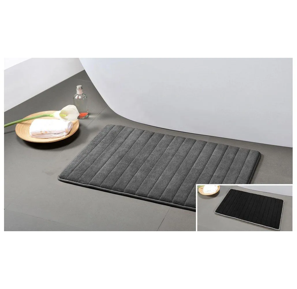 Reversible Two-Color Memory Foam Bath Mat