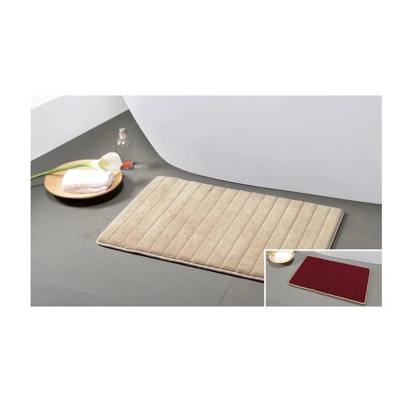 Reversible Two-Color Memory Foam Bath Mat