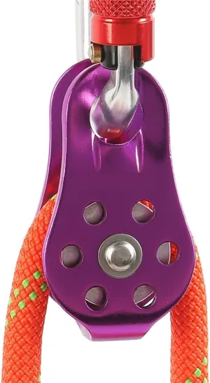 Rigging Sheaves Rock Climbing Pulley Fixed Sideplate Single Sheave Pulley Outdoor Survival Tool High Altitud Traverse Hauling Gear