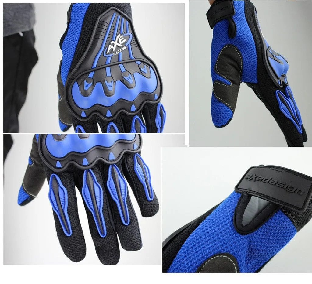 R.J.VON AXE Bike Riding Hand Gloves Full Finger (Blue)
