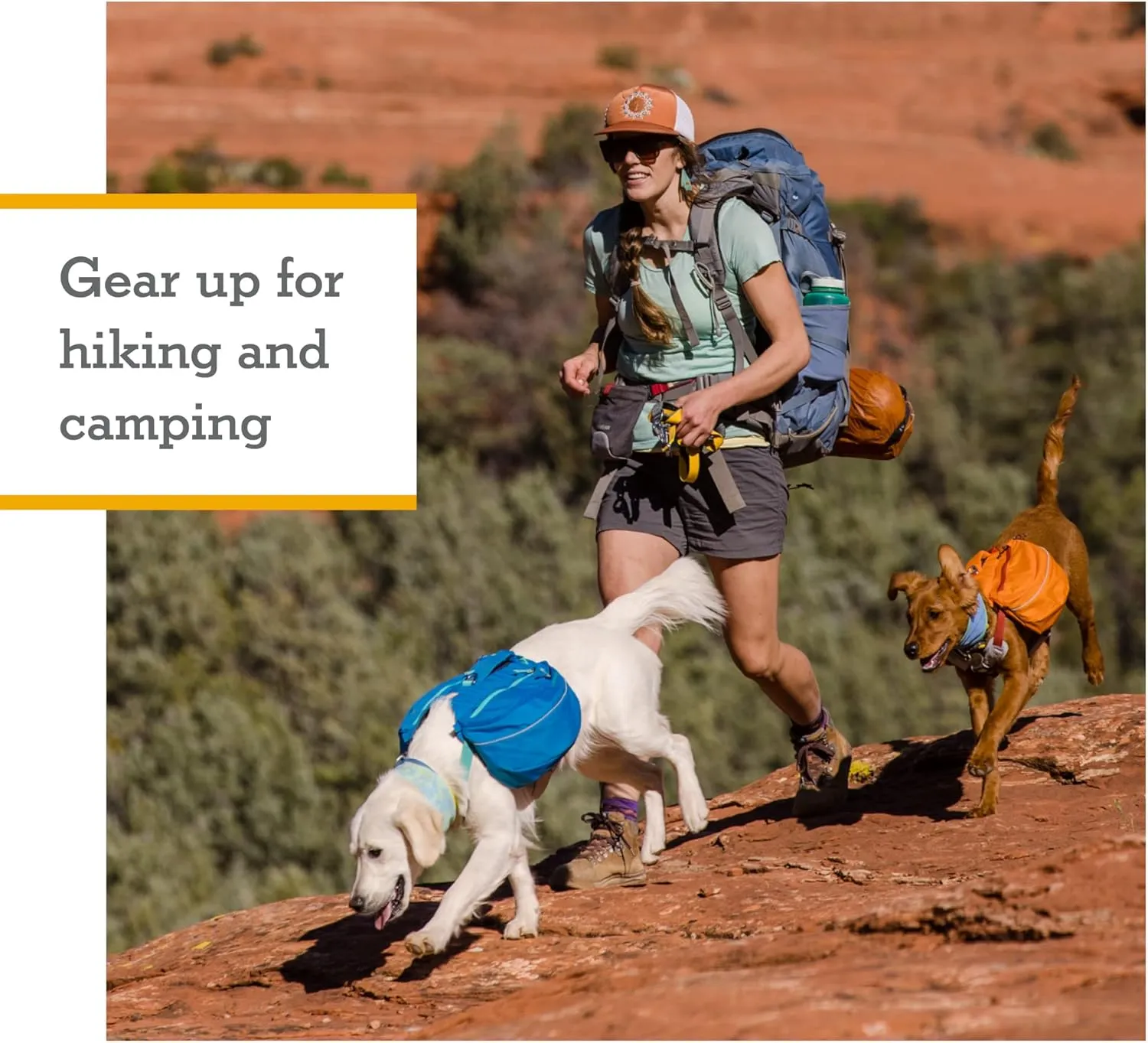 Ruffwear, Approach Dog Backpack, Hiking and Camping Pack with Saddlebags, Campfire Orange, Large/X-Large