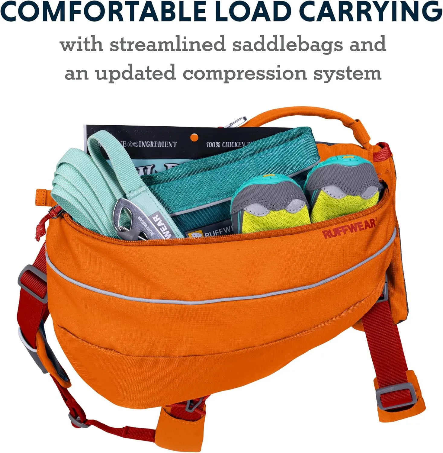 Ruffwear, Approach Dog Backpack, Hiking and Camping Pack with Saddlebags, Campfire Orange, Large/X-Large