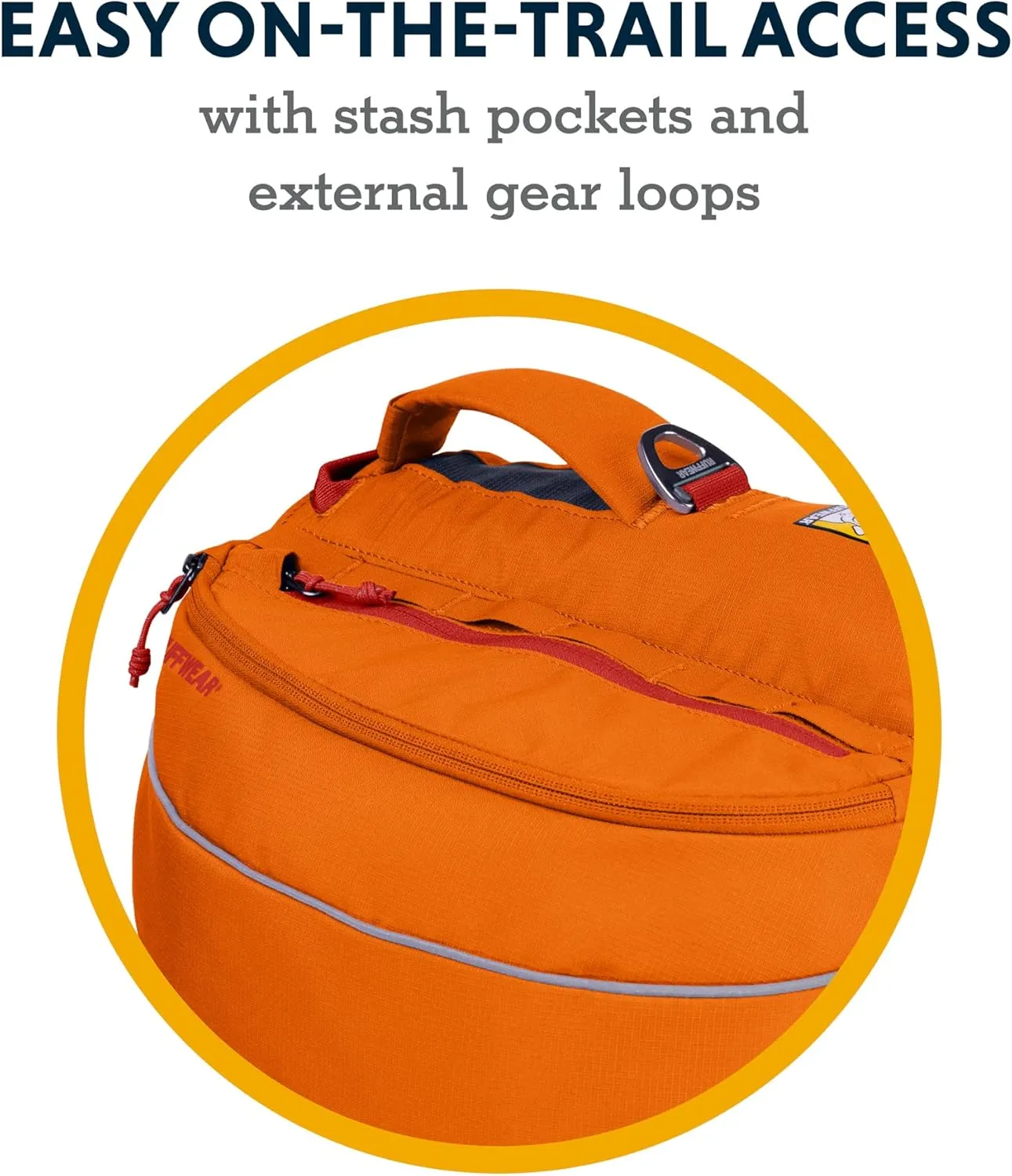 Ruffwear, Approach Dog Backpack, Hiking and Camping Pack with Saddlebags, Campfire Orange, Large/X-Large