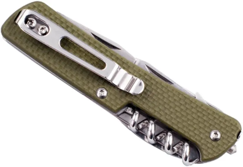 Ruike Small Camping Knife Kit Multitools 15 in1 EDC Folding Tactical Pocket Knife for Men Women Gifts mini Hiking Gear 17c27 Cool Steel Multipurpose Utility Screwdriver Wood Saw Set M32-G
