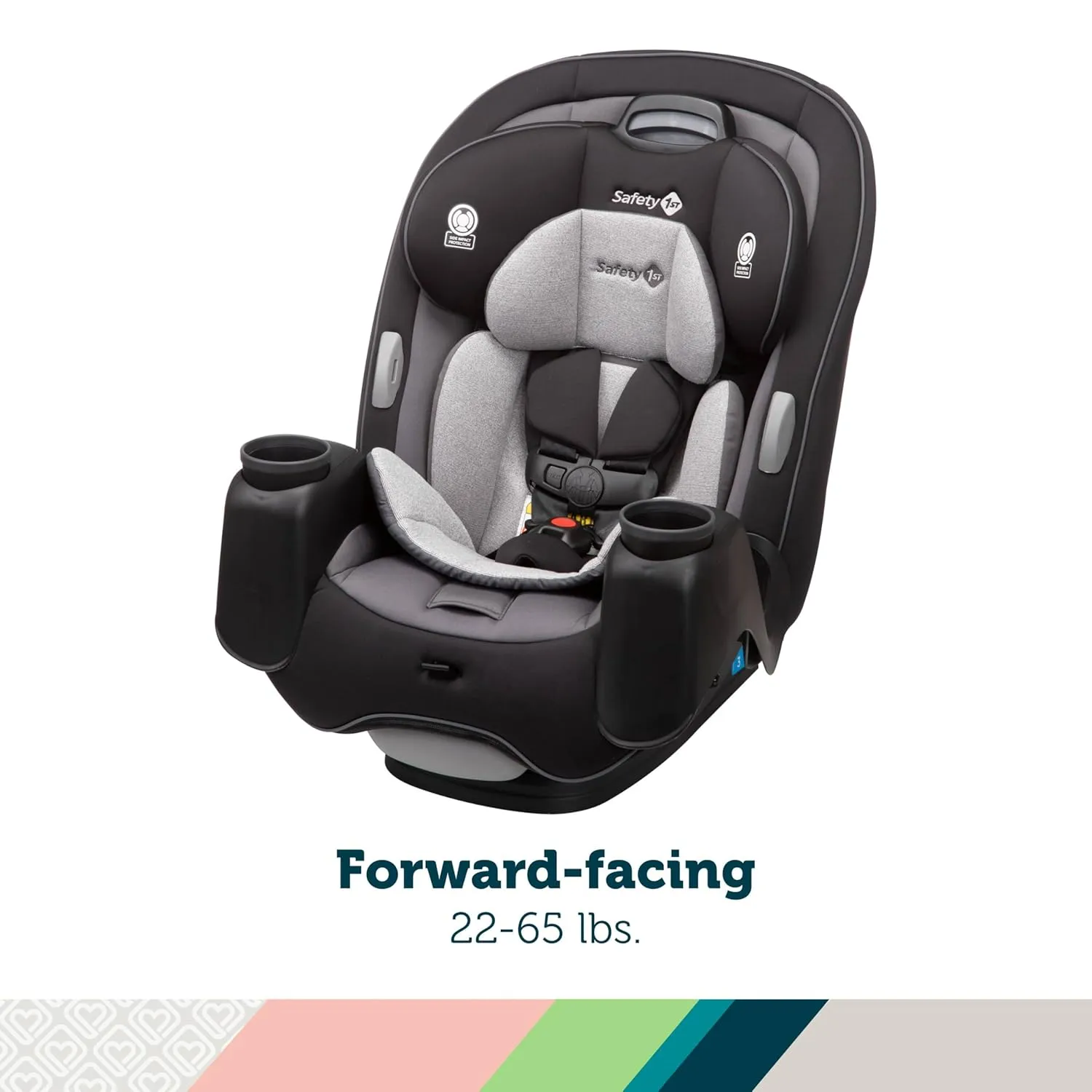 Safety 1st Crosstown DLX All-in-One Convertible Car Seat, Black