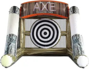 SAYOK PVC Inflatable Axe Throwing Game Inflatable Ball Toss Target Dart Board (with 750W Blower and 12 Axes and 8 Toss Ball) for Outdoor/Indoor/Backyard/School/Team Events