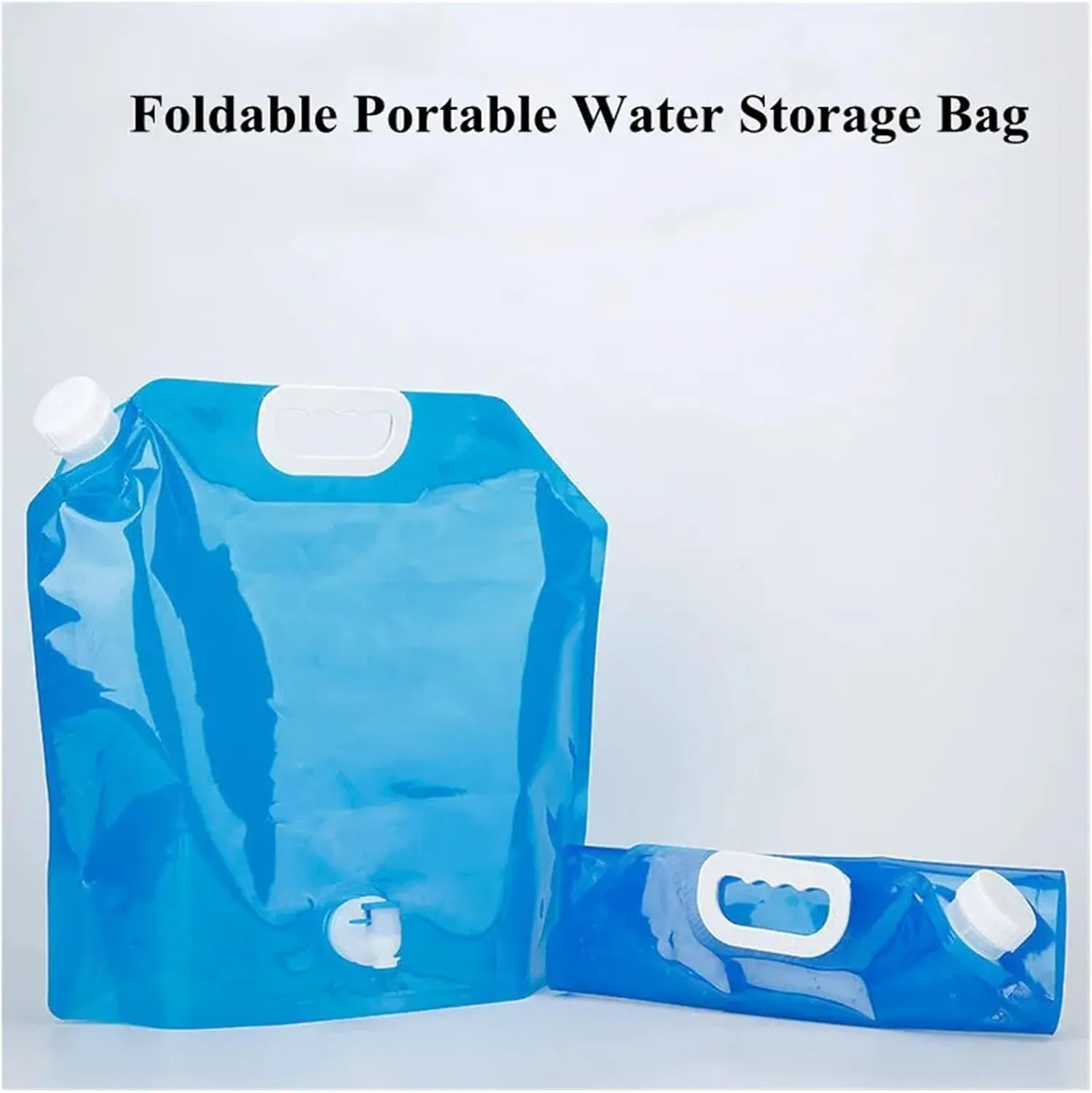 SBTRKT 5/10L Camping Water Bag Portable Folding Water Bucket Large Water Container Outdoor Travel Collapsible Pouch Can Camping Supplie (Color : Normal 5L Blue)