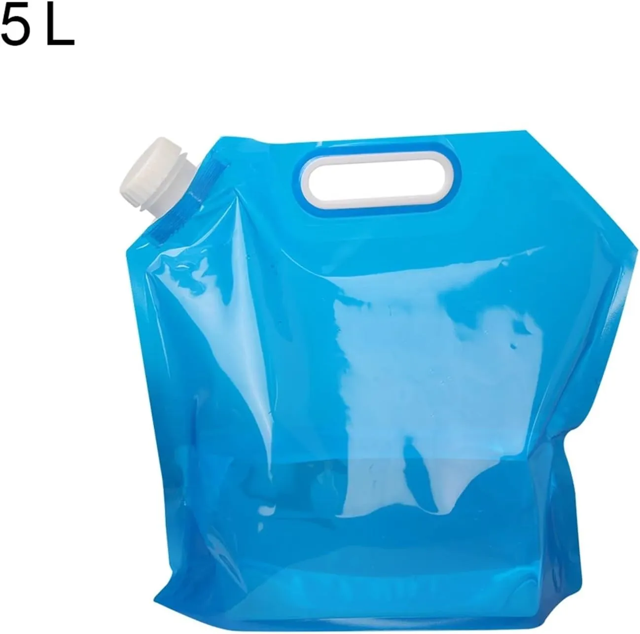 SBTRKT 5/10L Camping Water Bag Portable Folding Water Bucket Large Water Container Outdoor Travel Collapsible Pouch Can Camping Supplie (Color : Normal 5L Blue)